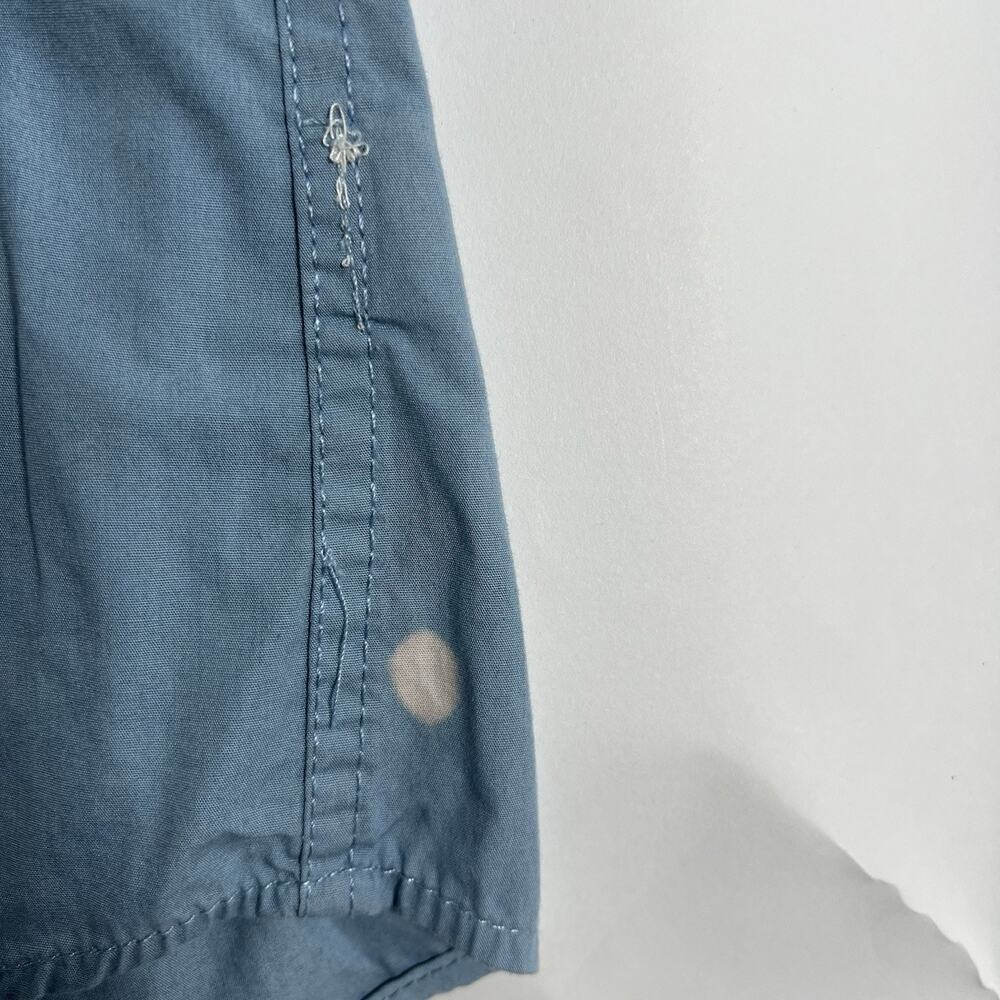 PD&C Men's Blue Solid Woven Cotton Button-Up Shirt Long Sleeve XL - Picture 9 of 9